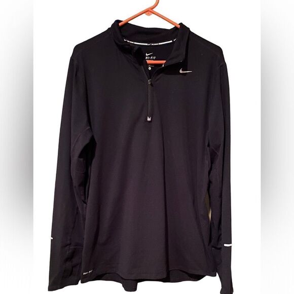 Nike Dri Fit Black Running Lightweight Jacket Size Large Nike Elements - Picture 1 of 11